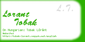 lorant tobak business card