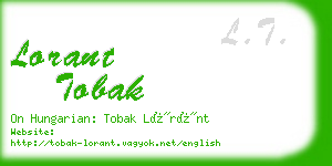 lorant tobak business card